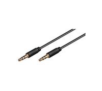 GOOBAY 69116 - Cable de audio, conector jack estéreo de 3,5 mm, 0,5 m, negro