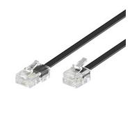 Goobay 6m rj-11/rj-45 cable negro - adaptador para cable (rj-11, rj-45