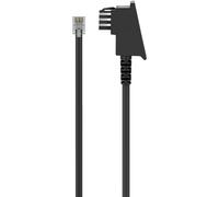Goobay 6m tae-f/rj11 cable cable telefónico negro - cable para teléf
