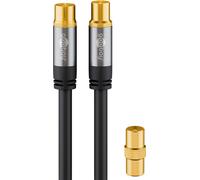 Goobay 70389 - cable de antena coaxial hembra a macho coaxial (4 capas