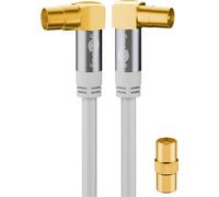 Goobay 70411 - cable coaxial para antena de televisión (90°, 135 db,