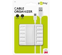 Goobay 70431 organizador de cables escritorio soporte para cables blan