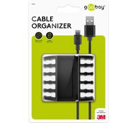 Goobay 70433 organizador de cables escritorio soporte para cables negr
