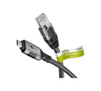 goobay 70698 Cable CAT 6 USB-C 3.1 a RJ45 Ethernet para una conexión estable a Internet por cable con router/módem/conmutador de red/Sustituye el adaptador USB a RJ45 / 1 Gbit/s / 2 M