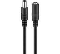 goobay 71400 Cable alargador del Cable de alimentación de CC Clavija de CC a Toma de CC de 12 V 5,5 x 2,1 mm Cable alargador del Cable de conexión a la Red de CC Cable de alimentación de 3 m