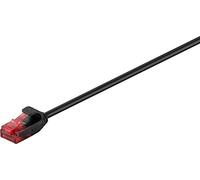 goobay 71548 CAT 6 Cable de enlace fino, U/UTP, Negro