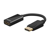 Goobay 71791 DisplayPort/HDMI Cable Adaptador 1.2 Chapado en Oro - DisplayPort Macho a HDMI Hembra (Tipo A)