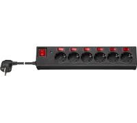 Goobay 72567 limitador de tensión negro 6 salidas ac 230 v 1,5 m