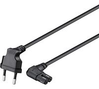 Goobay 73017 - Cable de alimentación con enchufe europeo, 1 m, color negro