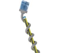 goobay CAT 6A patch cable slim/Ultraflexible RJ45 CAT 6A cable de red U/UTP CU/cable Ethernet delgado con conectores cortos / 10 Gbit/s LSZH, protección contra dobladuras/ 74226, 7,5m, gris