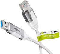 Goobay 74380 cambiador de género para cable usb 3.0 type a rj45 blanc