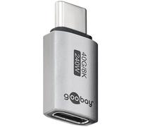 goobay Adaptador USB C 240W 40 Gbit extensión Recta USB4 (Macho a Hembra) / Adaptador USB 4.0 8K@60 Hz, Compatible con Versiones anteriores USB 3.1, 74447