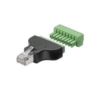 Goobay 76736 Terminal Block 8 Pines - Conector RJ45 (8P8 C) Negro