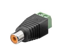 Goobay 76741 adaptador de cable 2-pin RCA Negro, Verde - Adaptador para cable (2-pin, RCA, Female connector / Female connector, Negro, Verde)