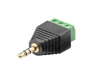 Goobay 76745 adaptador de cable 3-pin 3,5 mm Negro, Verde - Adaptador para cable (3-pin, 3,5 mm, Male connector / Female connector, Negro, Verde)