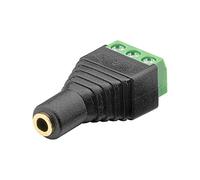 Goobay 76746 adaptador de cable 3-pin 3,5 mm Negro, Verde - Adaptador para cable (3-pin, 3,5 mm, Female connector / Female connector, Negro, Verde)