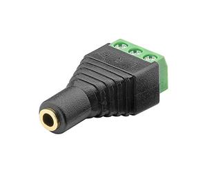Goobay 76746 adaptador de cable 3-pin 3,5 mm Negro, Verde - Adaptador para cable (3-pin, 3,5 mm, Female connector / Female connector, Negro, Verde)