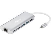 Goobay 76788 6 en 1 usb-c hub refleja las señales de usb c a hdmi y d