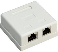 Goobay 77635 2 puerto rj45 conector lata, cat 6, stp