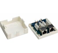 Goobay 77635 2 Puerto RJ45 conector lata, Cat 6, STP