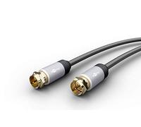 Goobay 78503 - Cable coaxial para satélite con conectores F de metal (1,5 m)