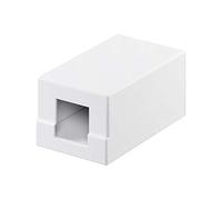 Goobay 79355 Keystone - Carcasa vacía Keystone, conexión de Enchufe sistemática, 1 Puerto, para Cat, Sat, LAN, HDMI, USB, Blanco