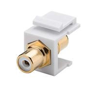 Goobay, 79676, Keystone Módulo RCA/RCA, Blanco y dorado