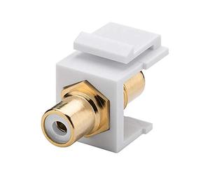 Goobay, 79676, Keystone Módulo RCA/RCA, Blanco y dorado