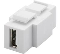 Goobay 79930 Keystone Módulo USB, Ambos Lados einbaubar Negro