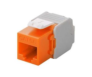 Goobay 90690 Cat 6 A Keystone RJ45/hembra, utp Naranja/Blanco (2 unidades)