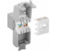 Goobay 90693 Cat 6 A Keystone RJ45/hembra, utp Gris Claro/Blanco