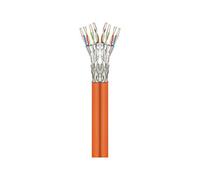 goobay 91891 Cat 7 A Duplex de Cable de Red, S/FTP (PiMF), 100 m Naranja/Negro