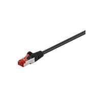 Goobay 92459 0.15m Cat6 S/FTP (S-STP) Negro - Cable de red (0,15 m, Cat6, S/FTP (S-STP), RJ-45, RJ-45, Negro)
