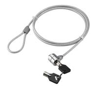 Goobay 93037 - Cable antirrobo (Gris, Llave Redonda, Acero, 1,5 m, 4,5 mm)