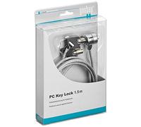 Goobay 93037 - Cable antirrobo (Gris, Llave Redonda, Acero, 1,5 m, 4,5 mm)