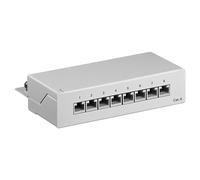 Goobay M-Cab 7300070 Panel de parcheo - Bahía de Entrada (RJ45, Cat6, Plata)