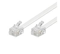 Goobay 93063 - Cable modular (2x conector RJ11, 4 polos, asignado, 10m), Blanco