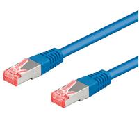 Goobay 93211 cat 6 - cable de enlace, s/ftp (pimf), color azul, 0,25 m