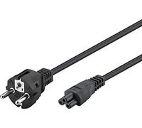 Goobay 93586 - Cable (1,8 m, Macho/Hembra, CEE7/7, C5 acoplador, 250 V, Negro)