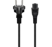 Goobay Cable de alimentación 93586 Macho/Hembra CEE7/7 a C5 1,8 m 250 V Negro