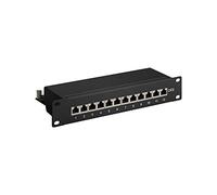 Goobay 93793 "Cat 6 25,4 cm (10 Pulgadas) Patch Panel, 12 Puerto Negro