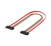 Goobay 93871 cable de sata 0,5 m sata 7-pin + 15-pin negro, naranja, r