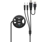 Goobay 93894 - Distribuidor/concentrador de Montaje Triple USB 2.0 Hi-Speed + Audio