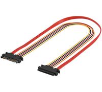 Goobay 93945 cable de sata 0,3 m sata 7-pin + 15-pin negro, naranja, r