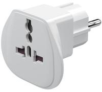 GB 94026 - Adaptador de viaje mundo en la UE, blanco