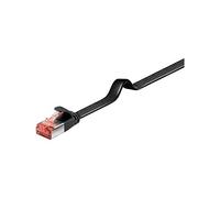 Goobay 94231 "Cat 6" Cable Patch Plano, U/FTP, 1 m, Color Negro
