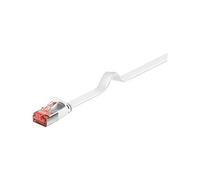 Goobay 94917 "Cat 6" Cable Patch Plano, U/FTP, 2 m, Color Blanco/Negro