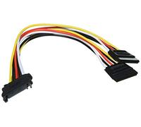 Cable de Alimentación Doble 1 Macho - 2 Hembra SATA (20cm)