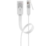 Cable plano Cable LAN Red Ethernet Gigabit Cable de red Patch Cable Azul flachband Cable plano banda - weiß 1m -- weiß