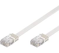 Goobay 95152 CAT 6 Flat-Patch Cable, U/UTP, White, 2 m Length